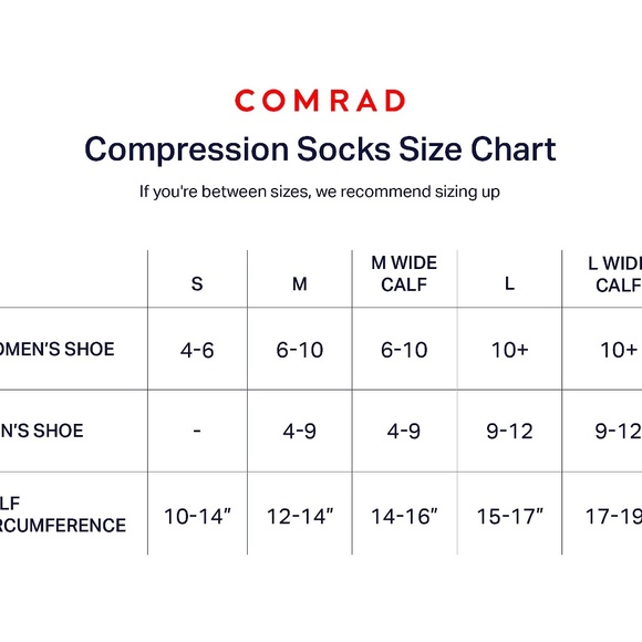 Comrad Set of 2 Nylon Knee-High Compression Socks Size Large 15781 - Picture 2 of 2